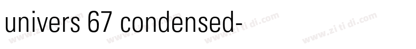 univers 67 condensed字体转换